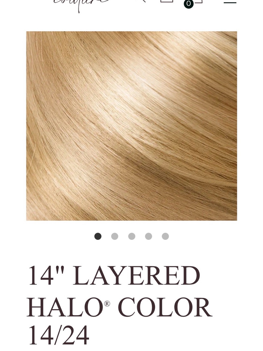 14" Layered Halo Color 14/24 Blonde Hairpiece